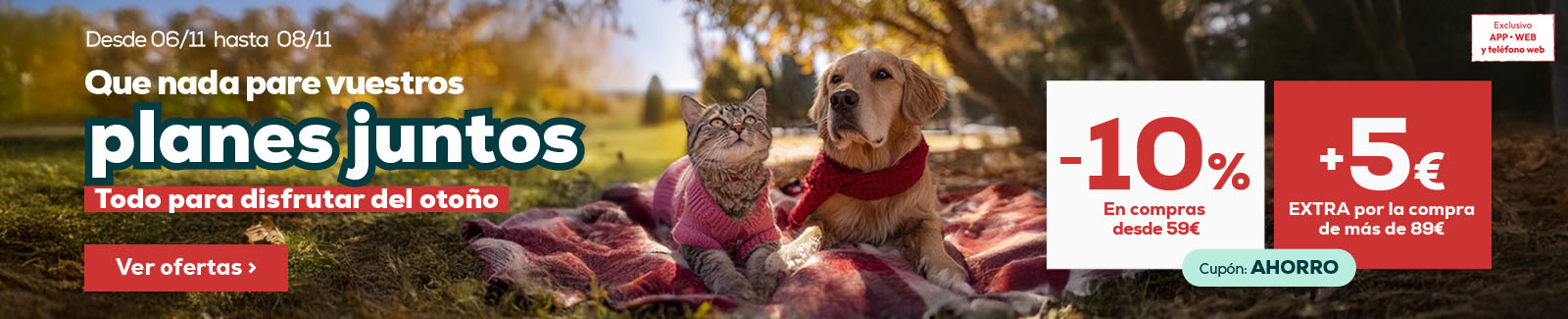 10% descuento en compras superiores a 59€. Además, si tu compra es superior a 89€, te regalamos 5€ de descuento extra