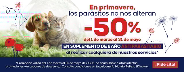 -Peluquerías: -50% en suplemento de baño antiparasitario