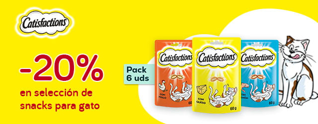 Catisfactions: -20% en selección de snack para gato. Catisfactions: -20% en selección de snack para gato.