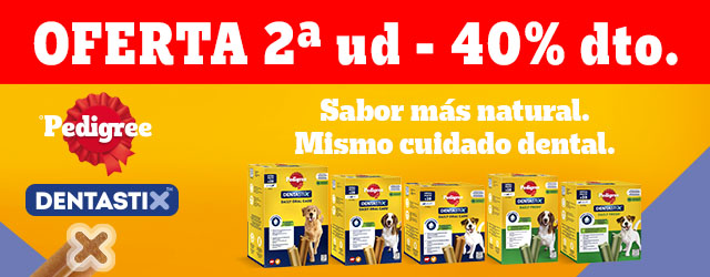 Pedigree: -40% en la 2ª unidad en selección de snacks