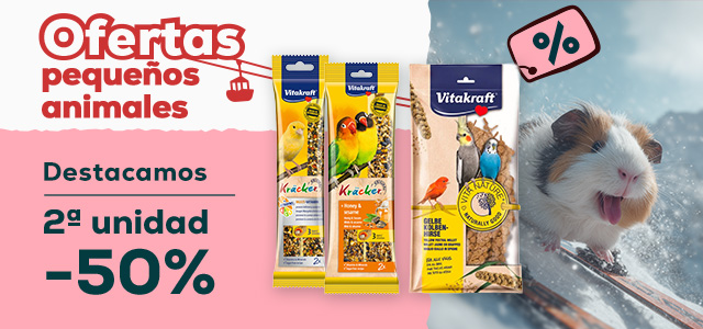 Vitakraft: -50% en la 2ª unidad en selección de snacks para pájaros