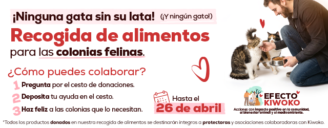 Recogida de alimentos para las colonias felinas