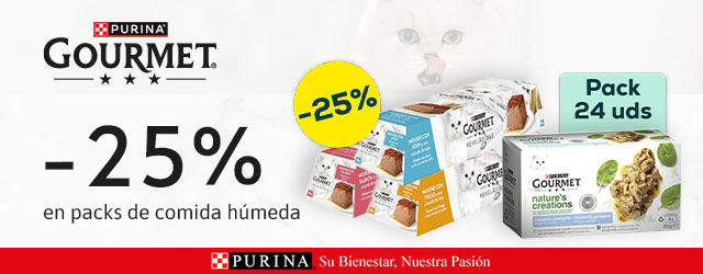 Gourmet: -25% en selección de packs de húmedo 24 uds