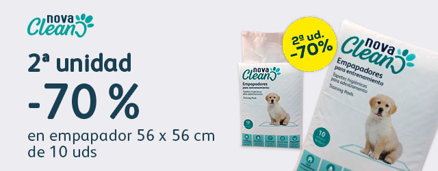Nova clean: 2ª unidad -70% en selección de empapadores