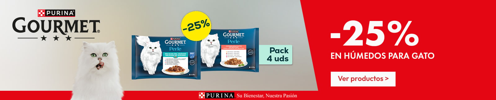 Gourmet: -25% en selecci&oacute;n de comida h&uacute;meda para gato