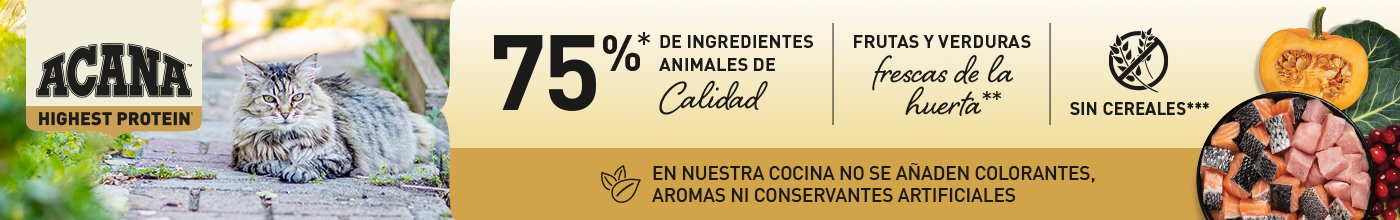 Acana Highest Protein. Alimentación alta en proteina para gatos
