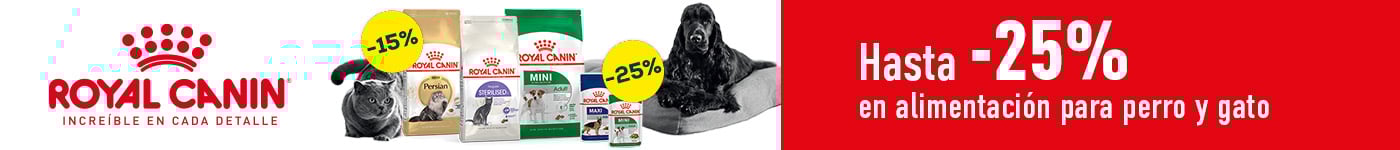 Royal Canin: Hasta -25% en selección de pienso, y -25% en selección de packs
