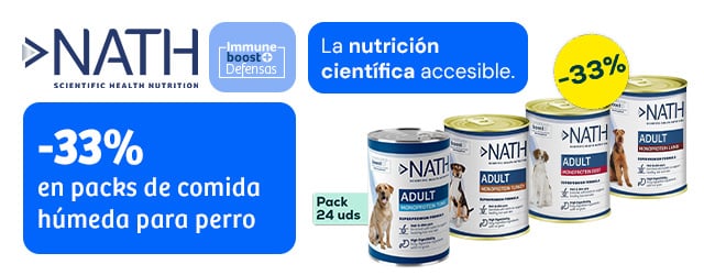 Nath: 33% en packs de comida húmeda para perro