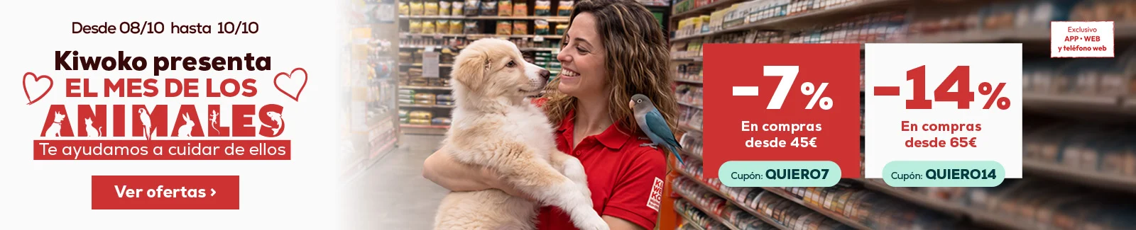 14% descuento en compras superiores a 65&euro; y 7% descuento en compras superiores a 45&euro;