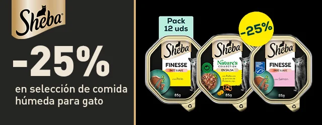 Sheba: -25% en selección de comida húmeda para gato. 12uds Sheba: -25% en selección de comida húmeda para gato. 12uds