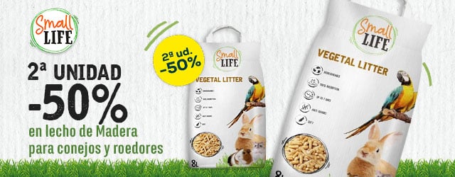 Small Life: -50% en la 2ª unidad en lecho de Madera para conejos y roedores