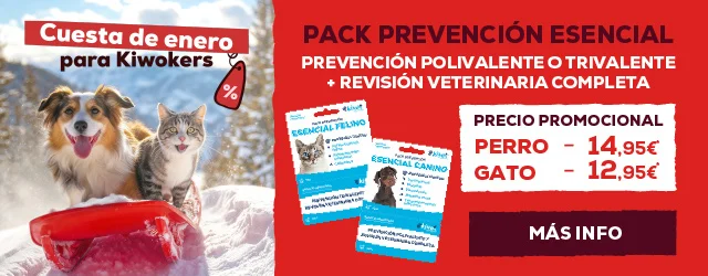 Tarjeta Pack prevención esencial perro y gato: Prevención polivalente o trivalente +revisión veterinaria completa con descuento