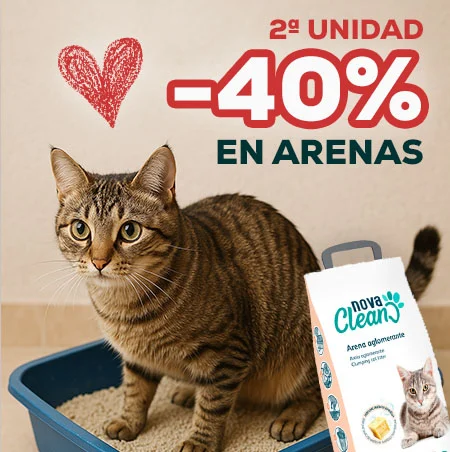 Arenas: -40% en la 2ª unidad en selección de arenas para gato