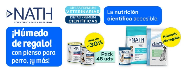Nath: Húmedo de regalo con selección de pienso para perro, y más de -30% en selección de packs de húmedo para perro 48 uds