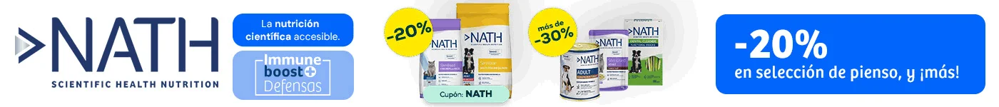 Nath: -20% en selección de pienso, y más de -30% en selección de packs de húmedo y snacks