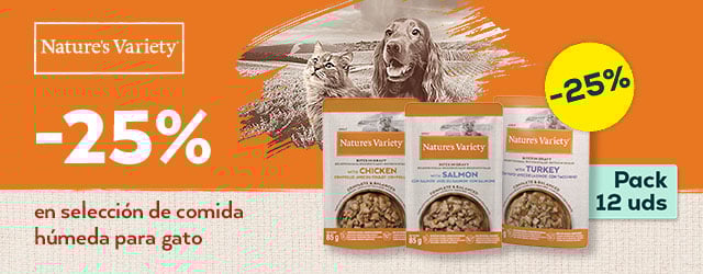 Nature's Variety: -25% en selección de packs de húmedo para gato 12 uds. Nature's Variety: -25% en selección de packs de húmedo para gato 12 uds.