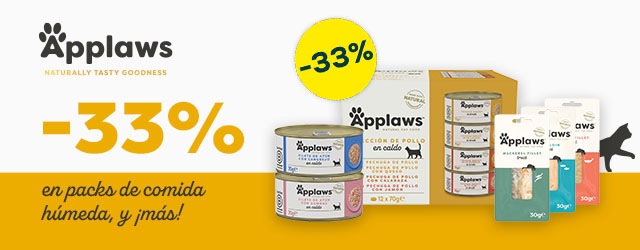 Applaws: -33% en selección de packs de húmedo y snacks para gatos