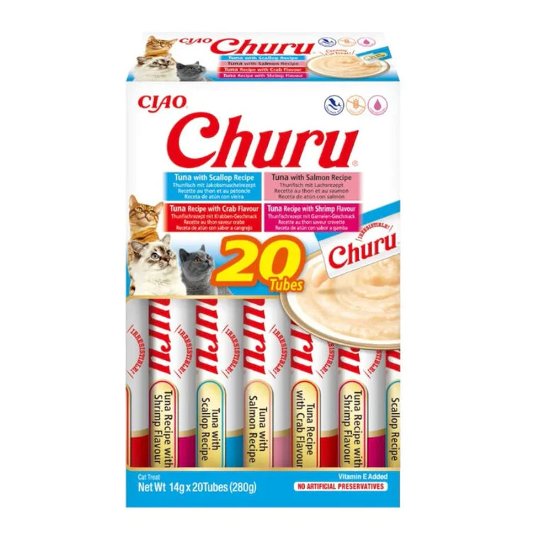 Churu: snack líquedo atún con marisco