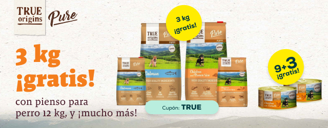 True Origins Pure: 3 kg gratis con pienso para cachorro 12 kg y 9 + 3 gratis en packs de comida húmeda