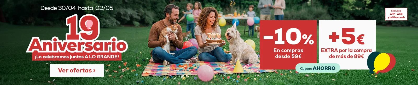 10% descuento en compras superiores a 59&euro;. Adem&aacute;s, si tu compra es superior a 89&euro;, te regalamos 5&euro; de descuento extra