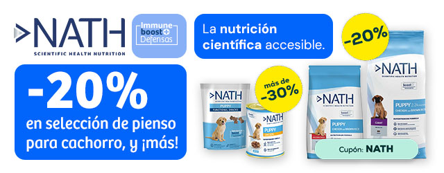 Nath: -20% en selección de pienso para cachorro, y más de -30% en selección de packs de húmedo y snacks para cachorro