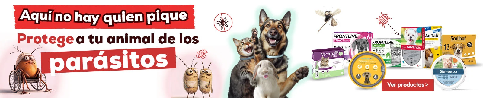 Antiparasitarios Perro y Gato: Es hora de protegerlos de las pulgas, garrapatas, flébotomos... Antiparasitarios Perro y Gato: Es hora de protegerlos de las pulgas, garrapatas, flébotomos....