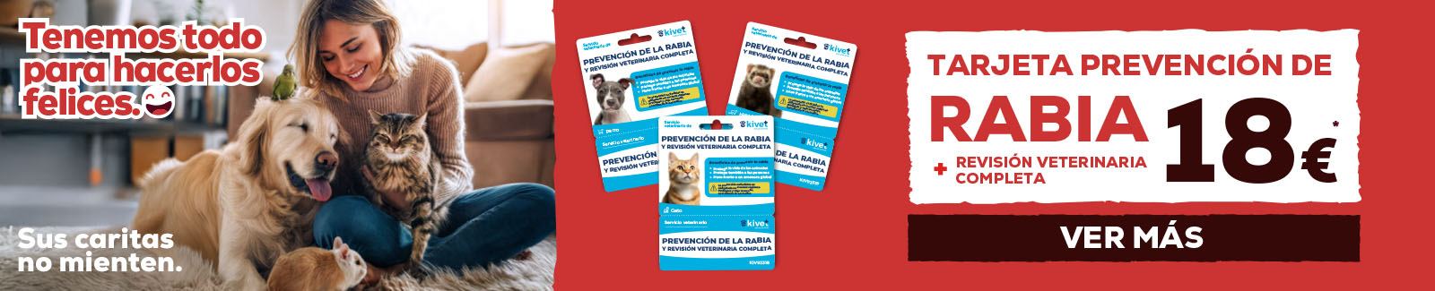 Tarjeta prevención de rabia más revisión veterinaria completa 18€ Tarjeta prevención de rabia más revisión veterinaria completa 18€