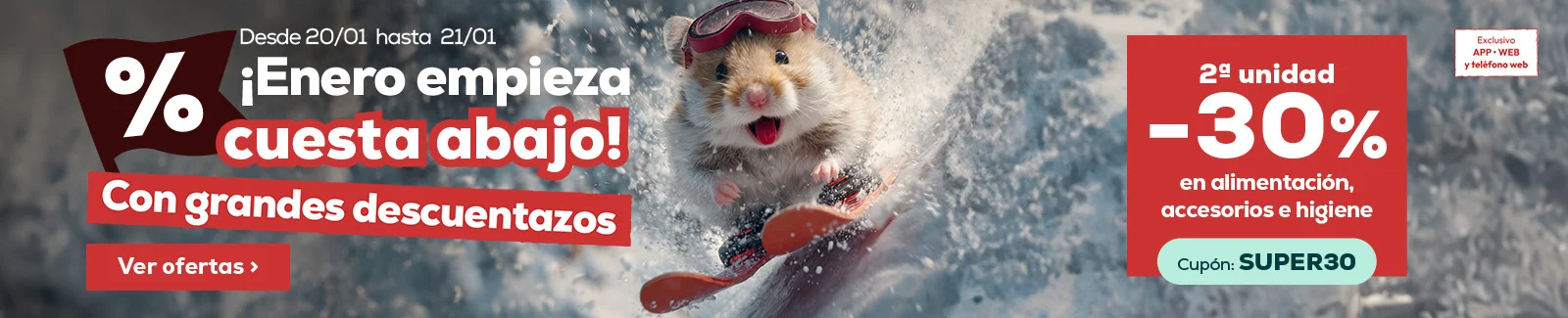 30% descuento en la segunda unidad