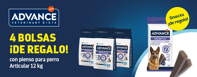 Advance: 4 sobres de snacks de regalo con selección de pienso para perro 12 kg