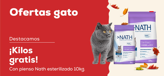 ¡10Kg + kg gratis en la marca Nath gato!