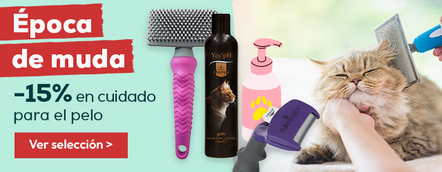 -15% en selección de accesorios para muda de pelo para gato