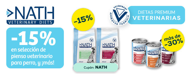 Nath Veterinary Diets: -15% en pienso para perro 12 kg, más -30% en selección de packs de húmedo 24 uds