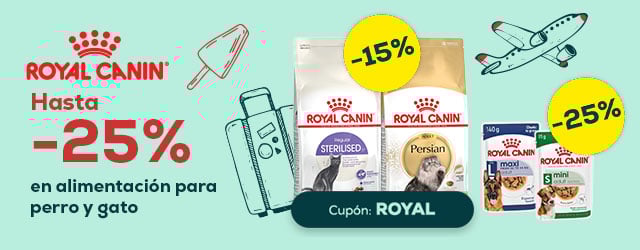 Royal Canin: Hasta -25% en selección de pienso, y -25% en selección de packs