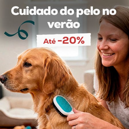Até 20% de desconto numa seleção de acessórios para cuidados com o pelo do cão
