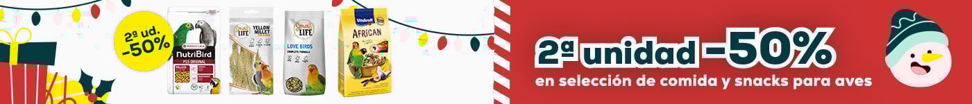 Pájaros: 2ª ud al -50% en selección de productos para pájaro
