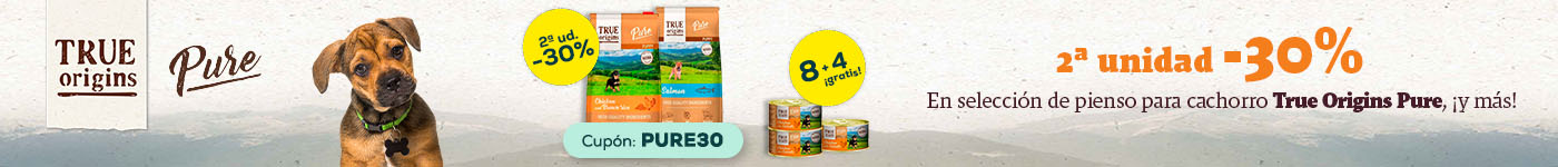 True Origins Pure: -30% en la 2ª unidad en pienso para cachorro; 10 + 2 gratis en selección de  packs de comida húmeda de 12 uds