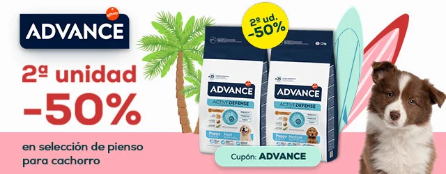 Advance: -50% en la 2ª unidad en selección de pienso para cachorro