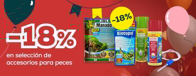 -18% en selección de accesorios para peces
