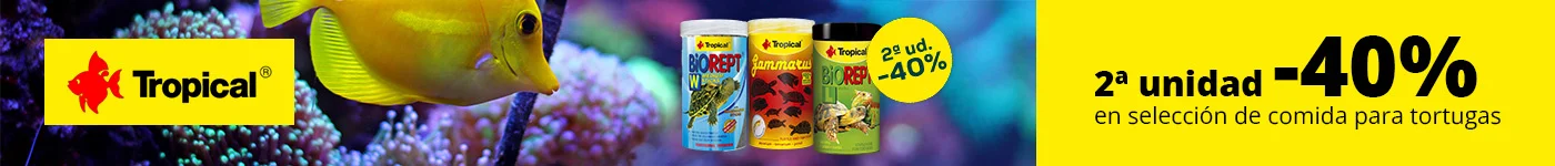 Tropical: -40% en la 2ª unidad en selección de comida para tortugas