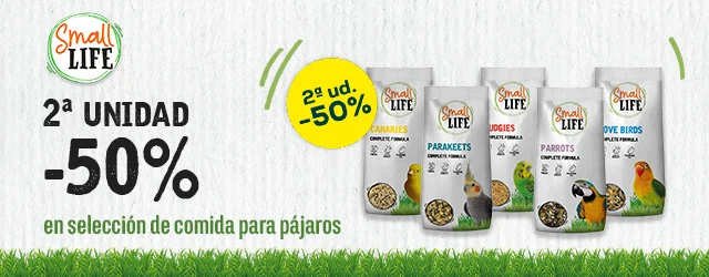 Small Life: -50% en la 2ª unidad en selección de comida para pájaros