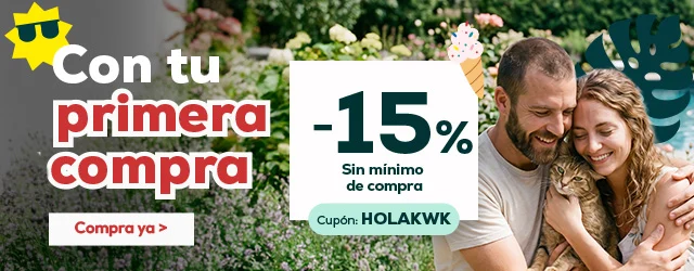 Te damos la bienvenida, con -15% en tu primero pedido (sin mínimo de compra)
