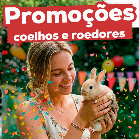 Promoções para coelhos e roedores