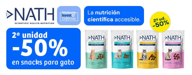 Nath: -50% en la 2ª unidad en snack para gato