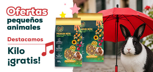 Small life: !Kilos gratis! en selección de pienso premium menú para cobaya