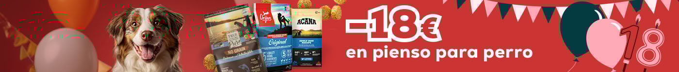 -18€ en pienso para perro