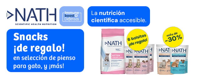 Nath: Snacks de regalo con selección de pienso para gato, y más de 30% en selección de snacks para gato