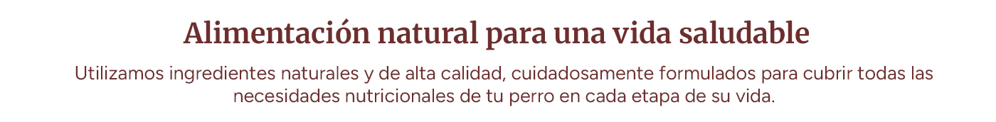Alimentación natural para una vida saludable.