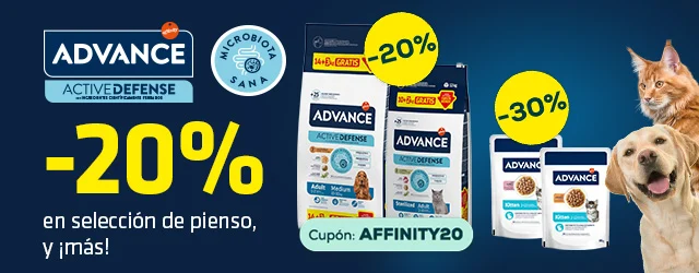 Advance: -20% en selección de pienso, y -30% en sselección de packs de húmedo