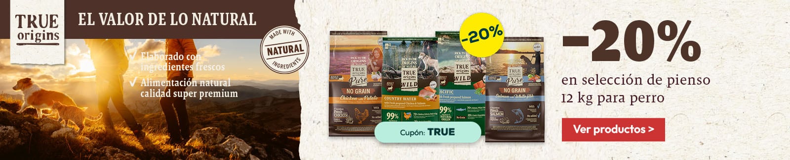 True Origins: -20% en selecci&oacute;n de pienso para perro 12kg,