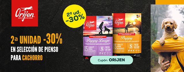 Orijen: -30% en 2ª unidad en selección de pienso para cachorro